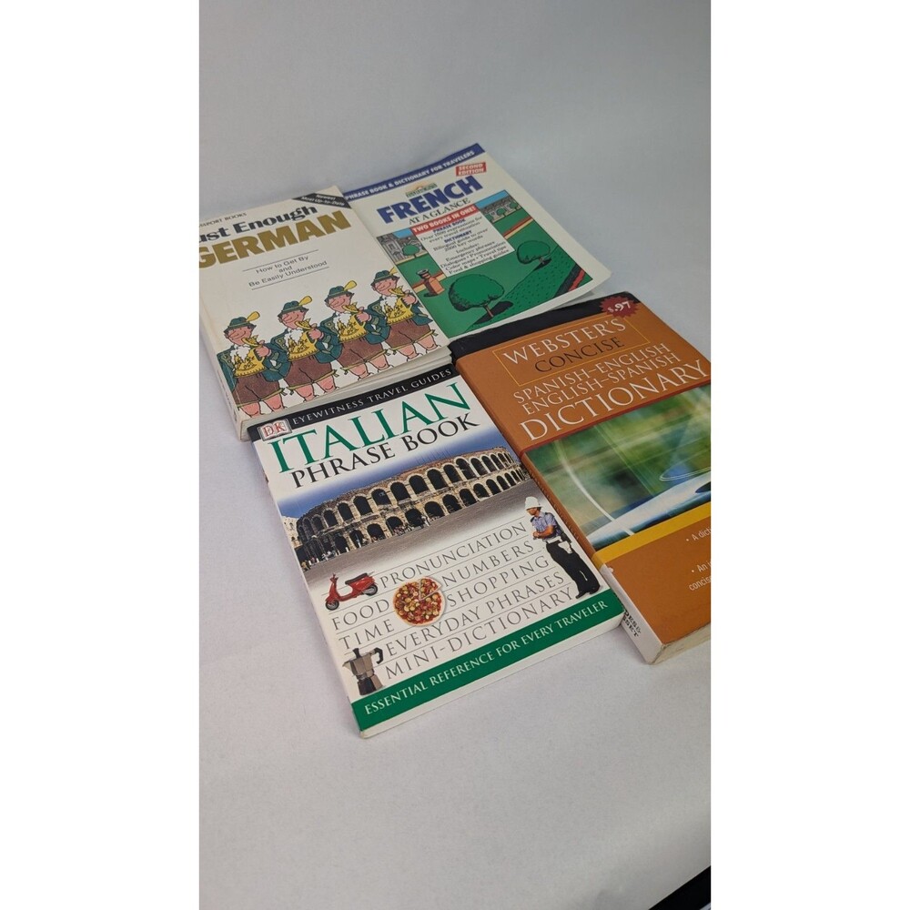 Travelers Phrase Books FRENCH GERMAN ITALIAN SPANISH Dictionary Easy Learning